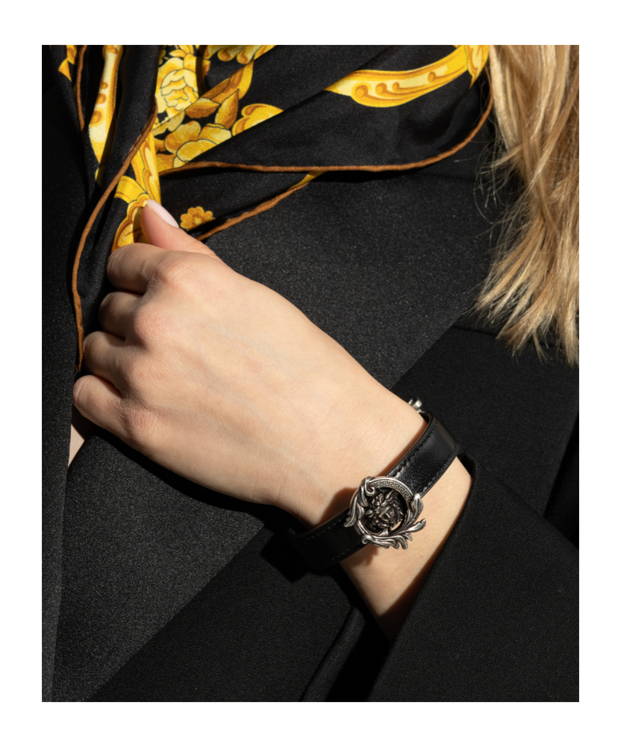 Versace Medusa-motif Bracelet In Black
