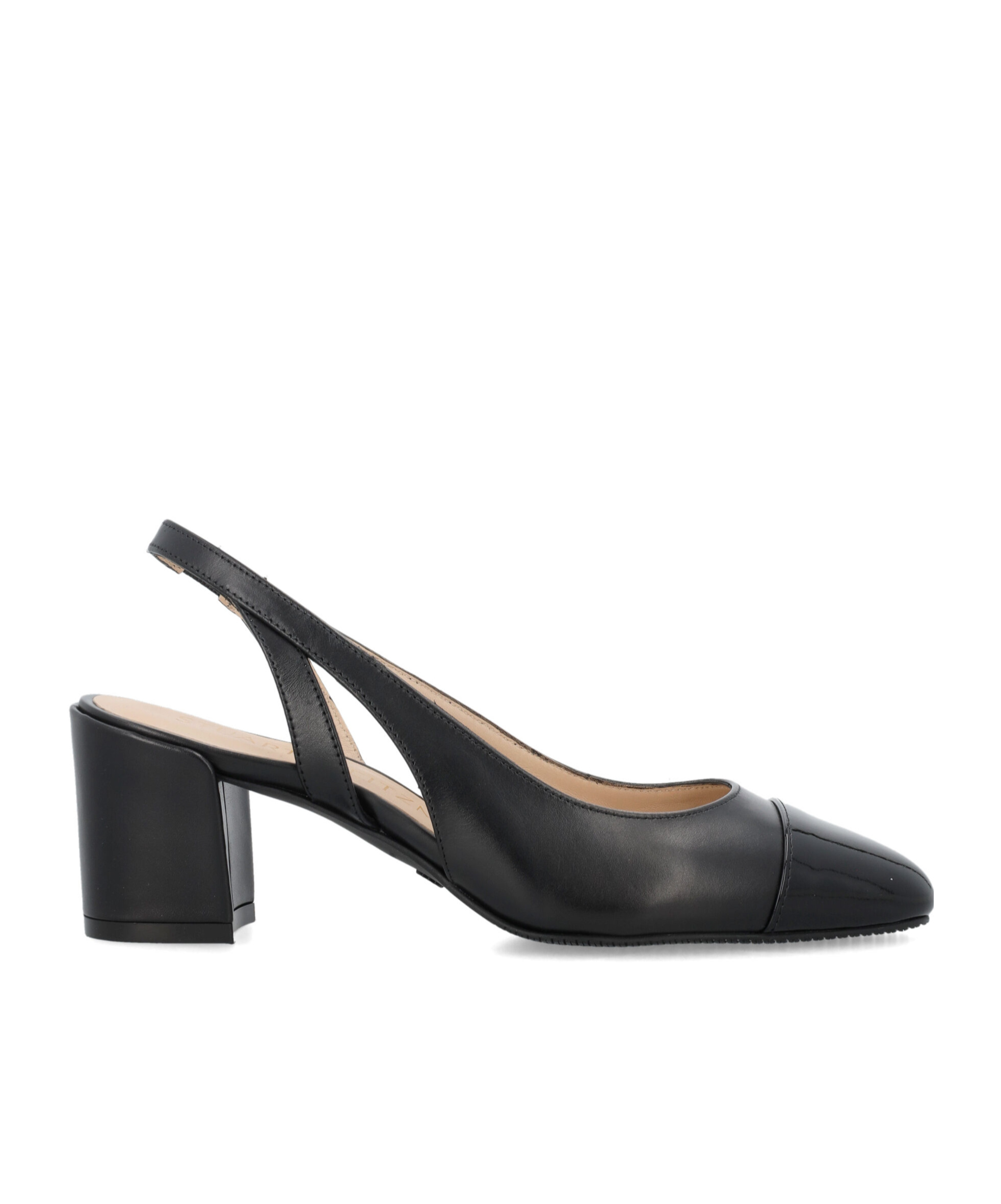 Stuart Weitzman Block Heel Slingback Pumps In Black