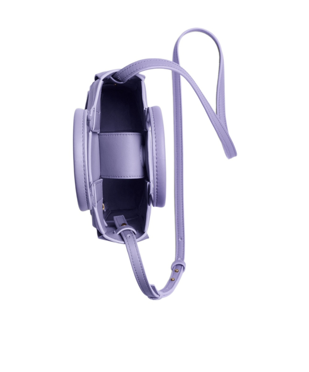Bottega Veneta Mini Cassette Leather Tote Bag In Purple