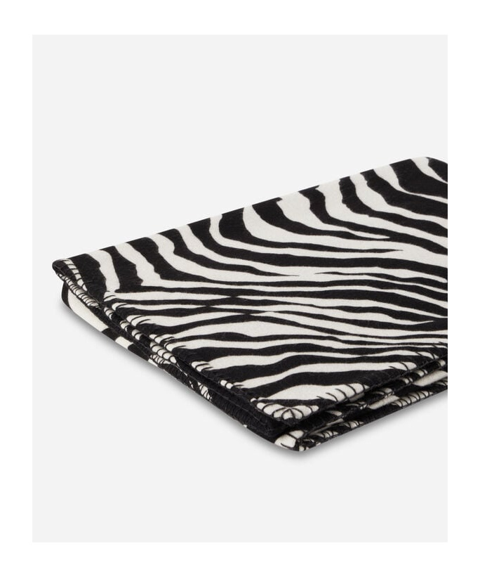 Dolce & Gabbana Wool And Silk Blanket In Black