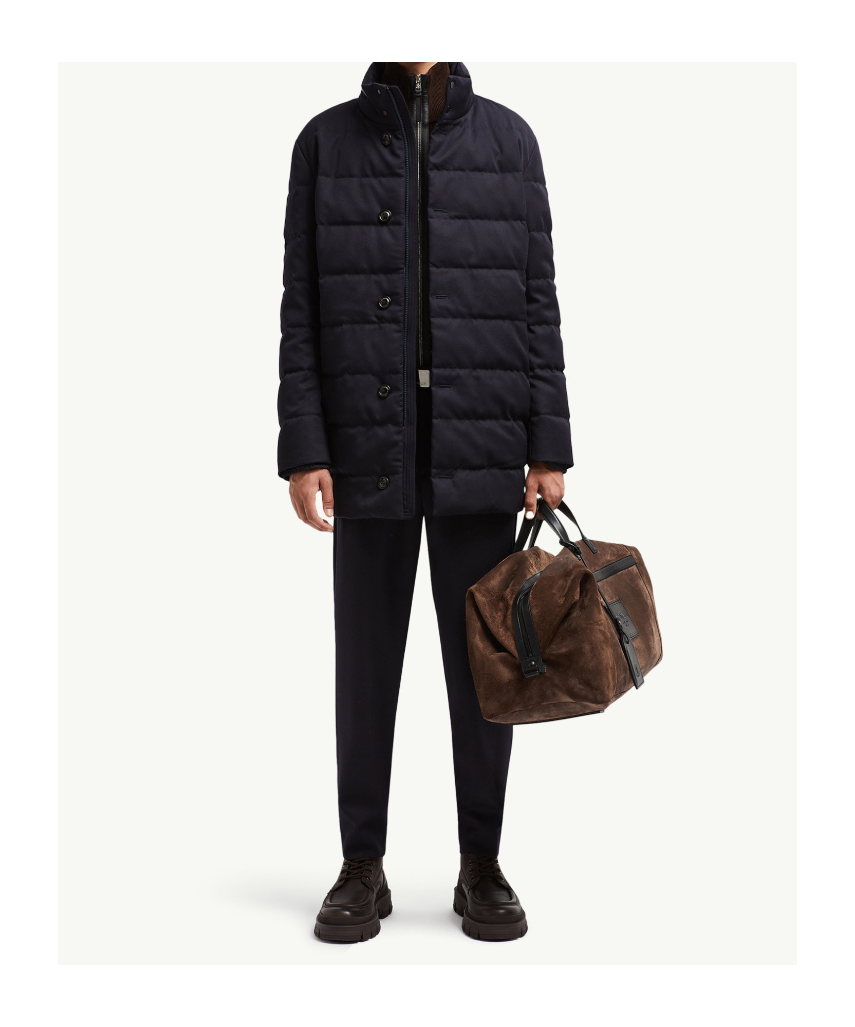 Moncler Vallonpierre Hooded Long Down Jacket In Blue