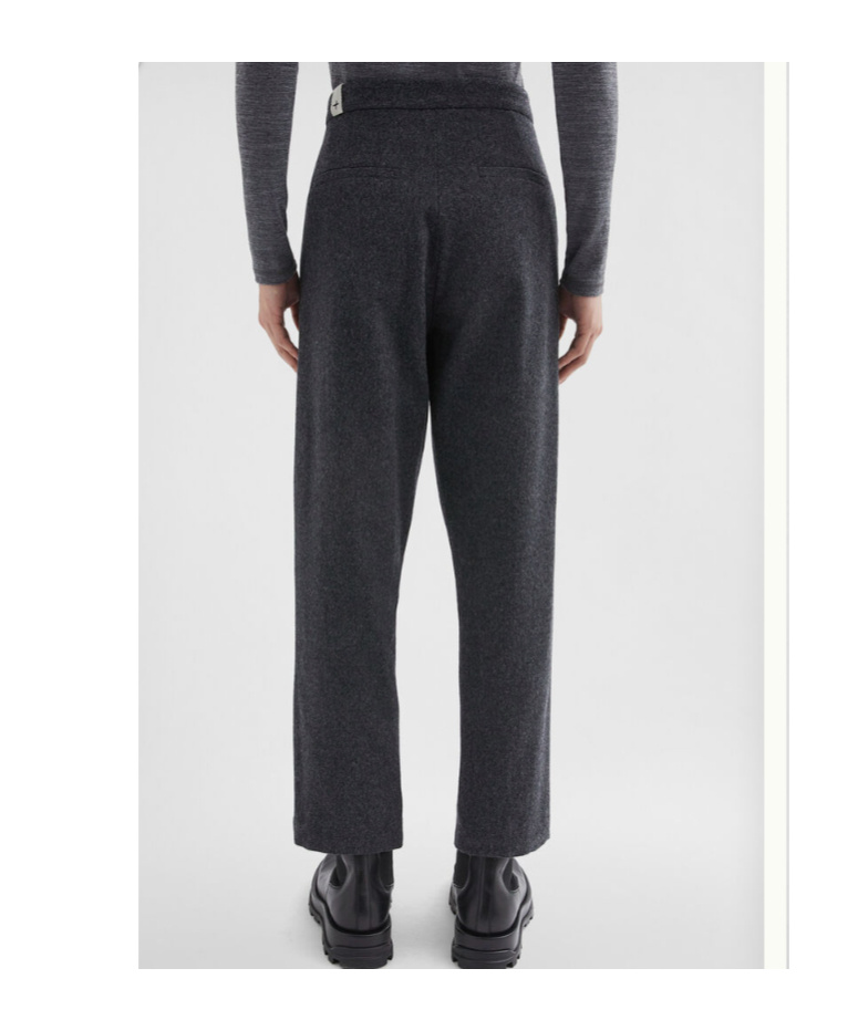 Jil Sander Wool Flannel Tapered Trousers In Black