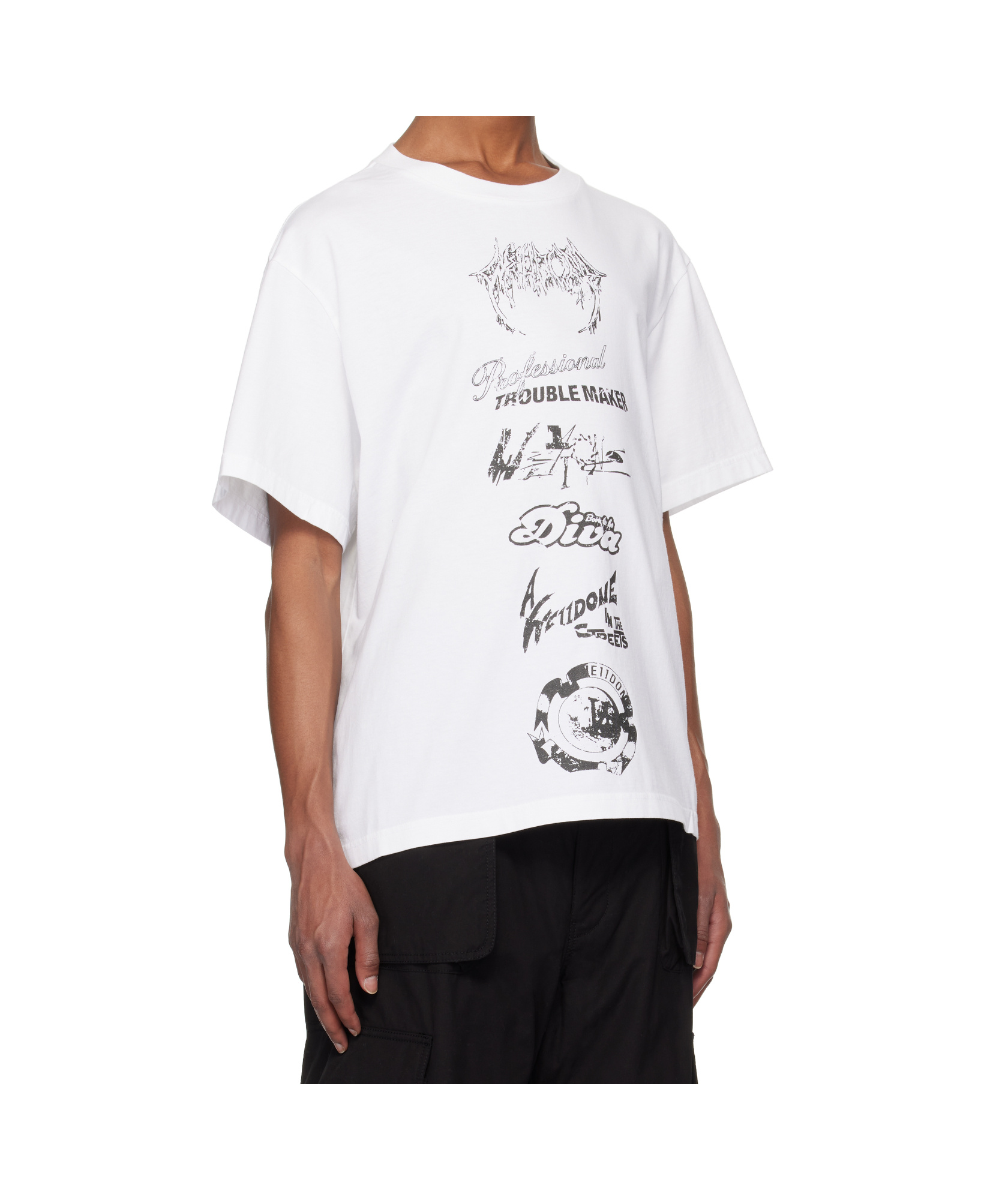 We11 Done Multi Logo T-shirt In White