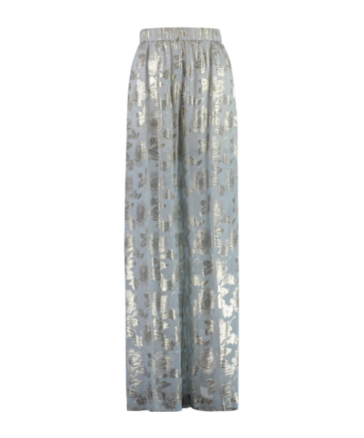 Nina Ricci Floral Skirt In Gray