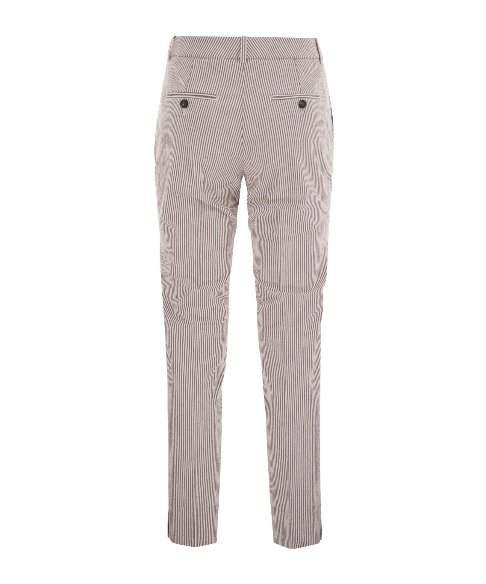 Shop Peserico Striped Casual Pants In Nude