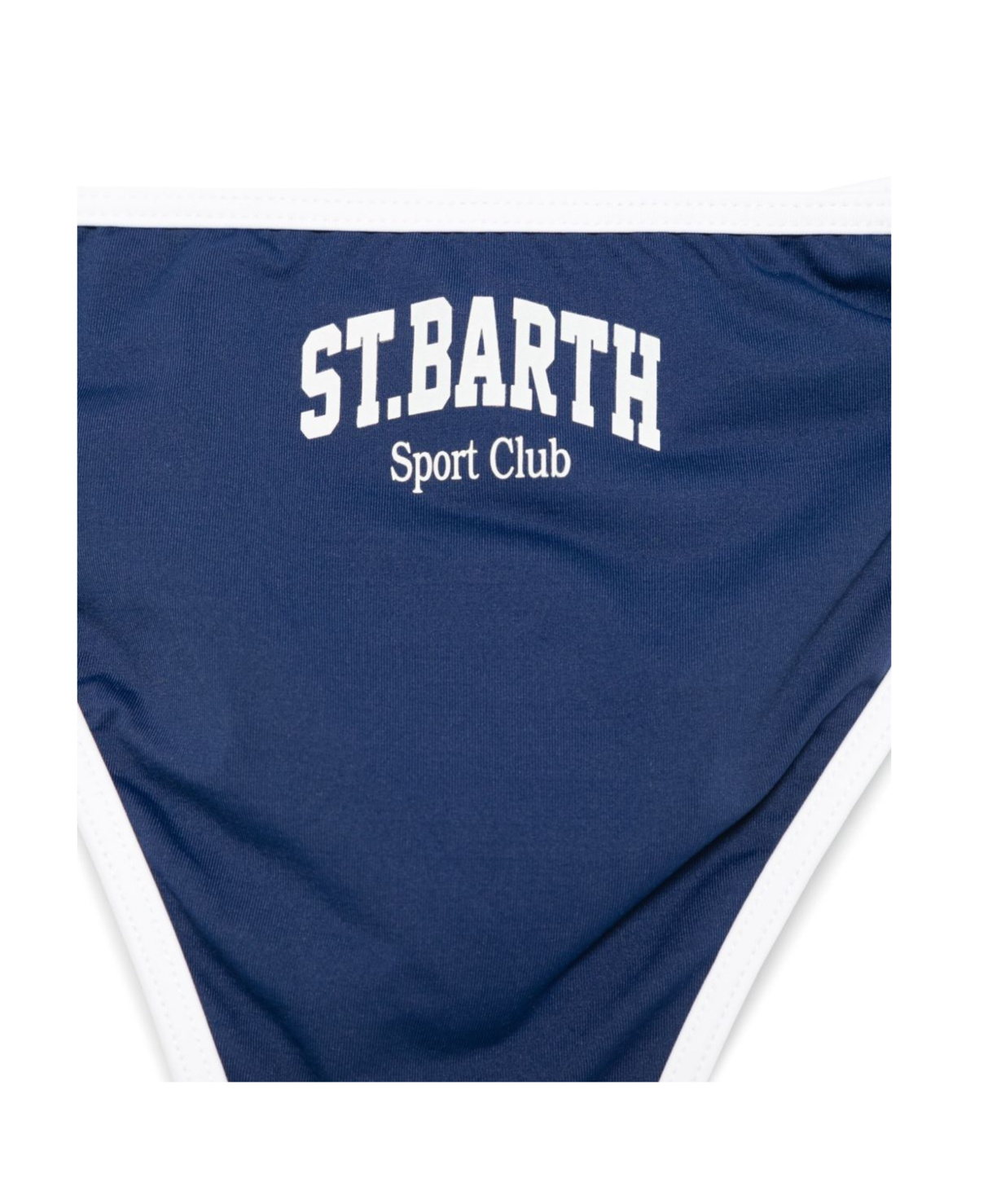 Mc2 Saint Barth Logo Lettering Bikini Set In Blue