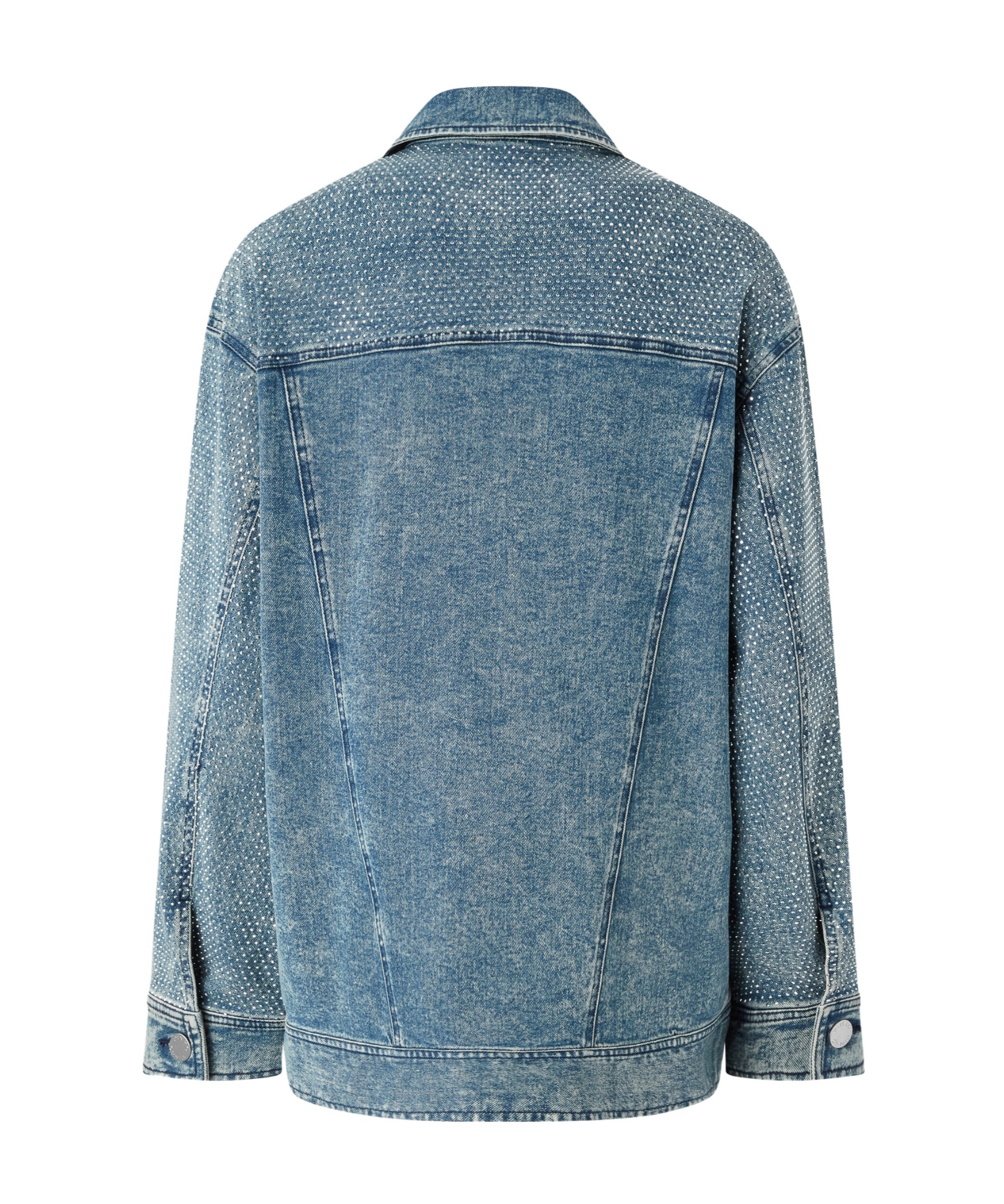 Shop Pinko Acid-wash Denim Jacket In Gray