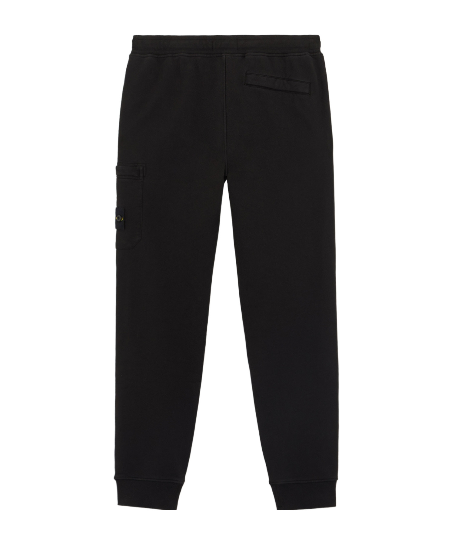 Stone Island Cotton Fleece Sweatpants With Elasticated Waistband In Black