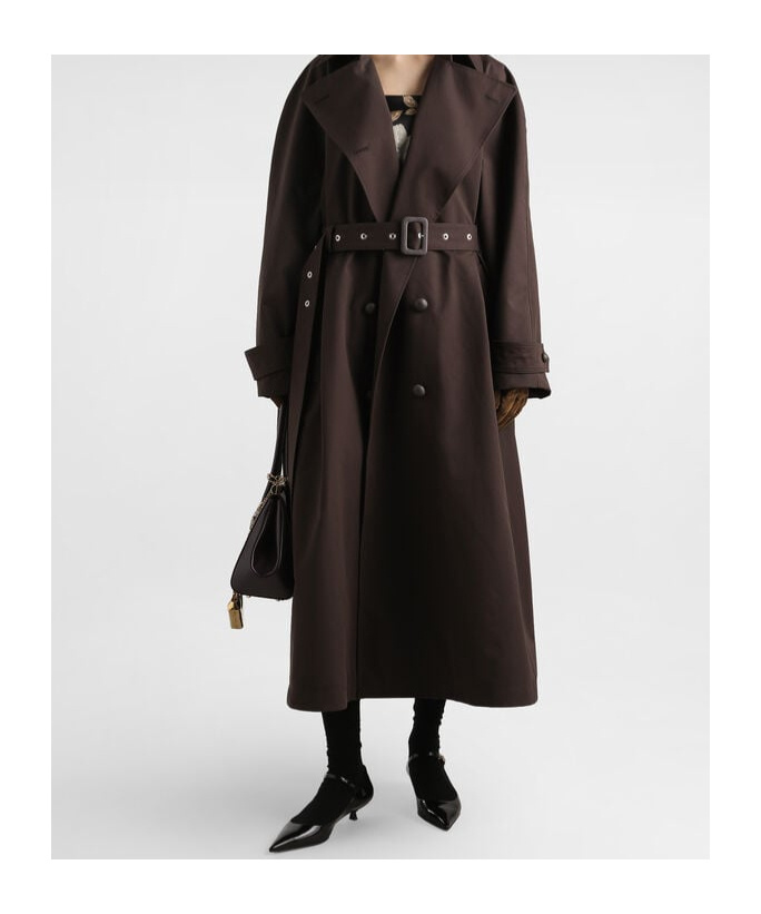 Dolce & Gabbana Aubergine Leather Everyday Marlene Shoulder Bag In Brown
