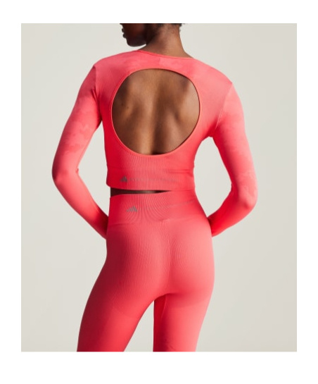 Shop Adidas By Stella Mccartney Cut-out Back Sports Top In Pink