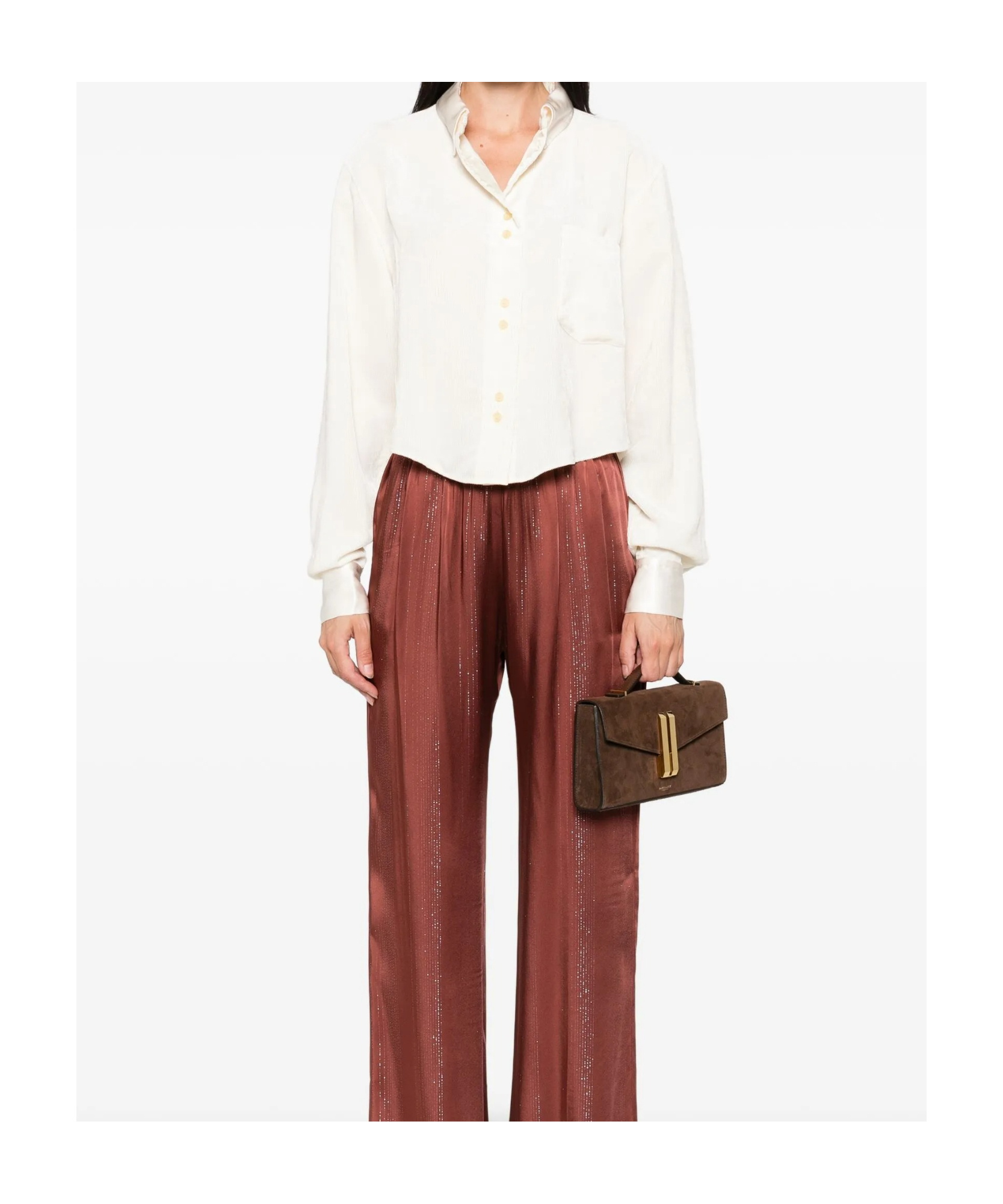 Forte Forte Fluid Chic Velvet Boxy Shirt In White