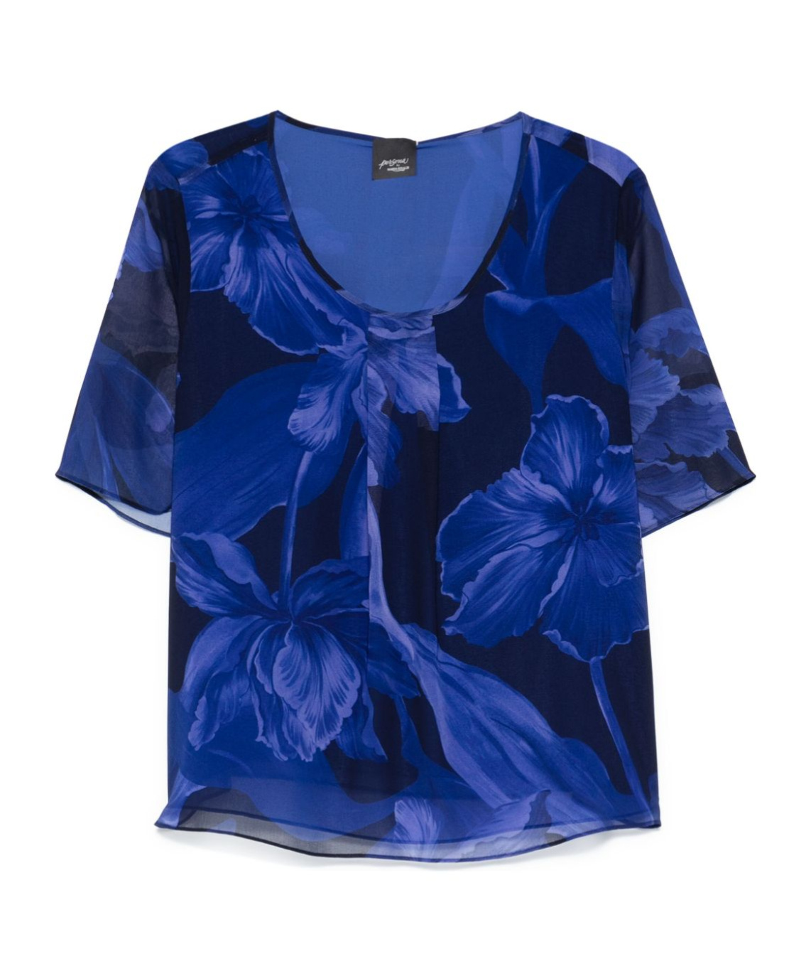 Shop Marina Rinaldi Pegola Blouse In Blue