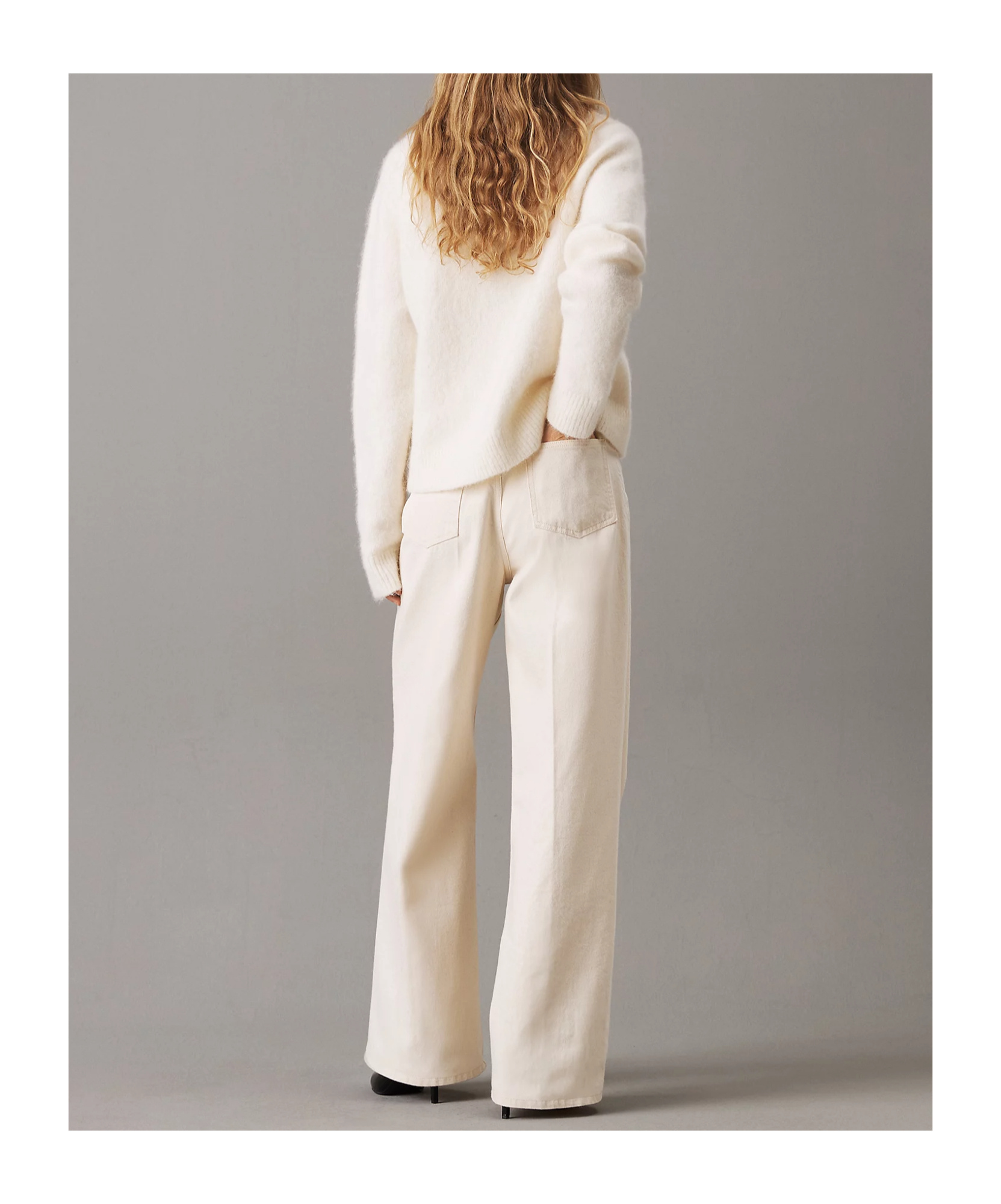 CALVIN KLEIN APPLIQUÉ WIDE-LEG JEANS