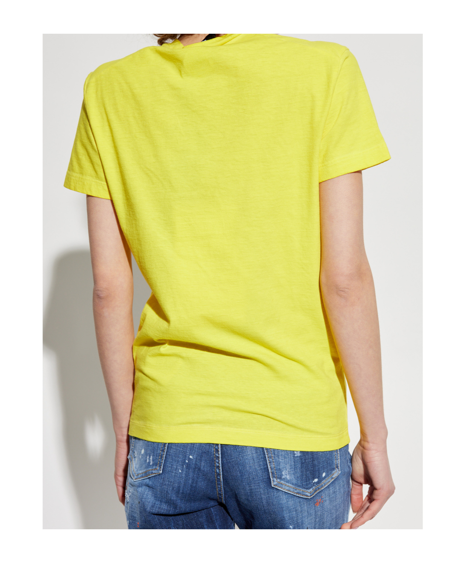 Dsquared2 T-shirt Mit Logo-print In Yellow