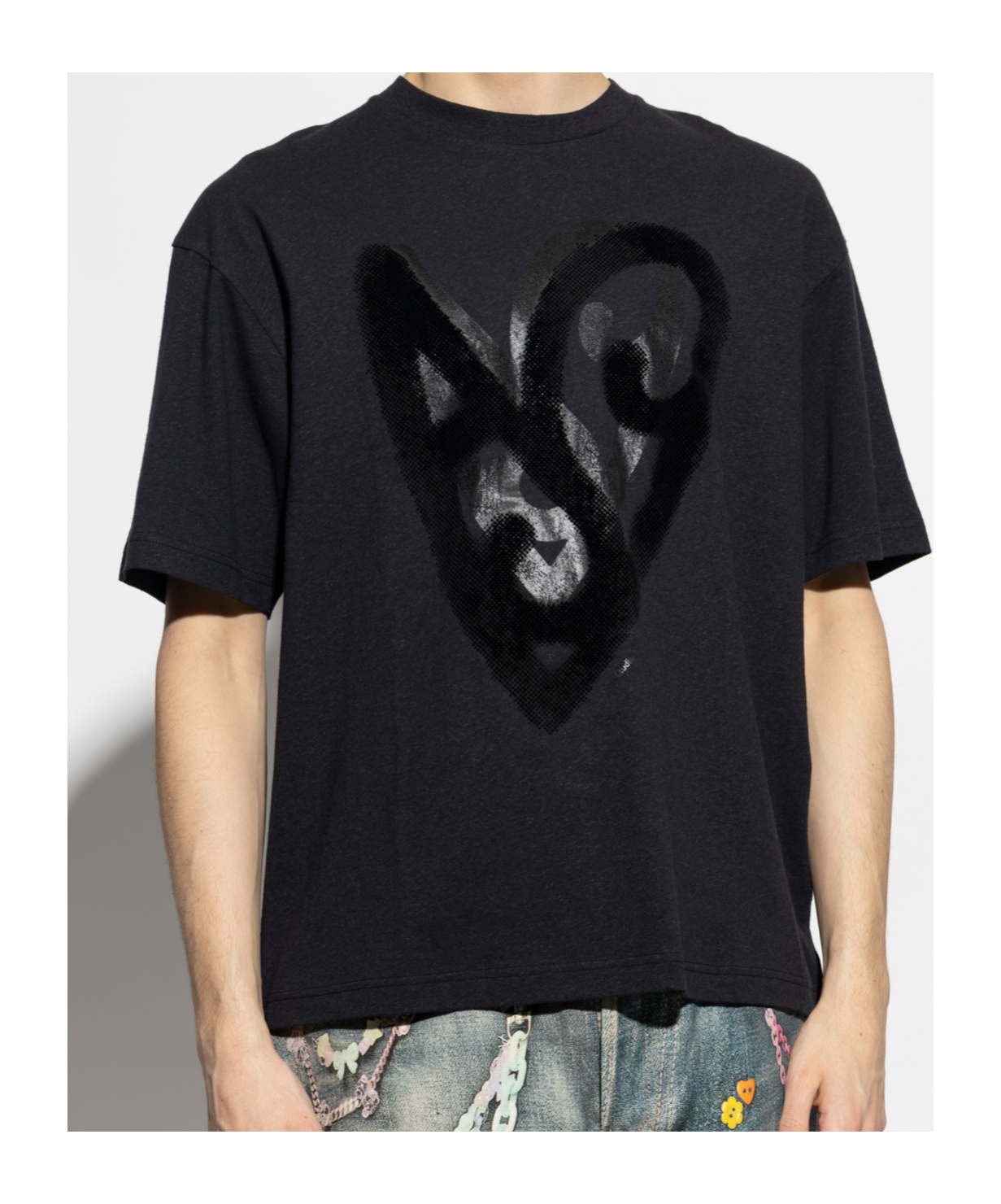 Acne Studios Item O-neck Short-sleeved T-shirt In Black