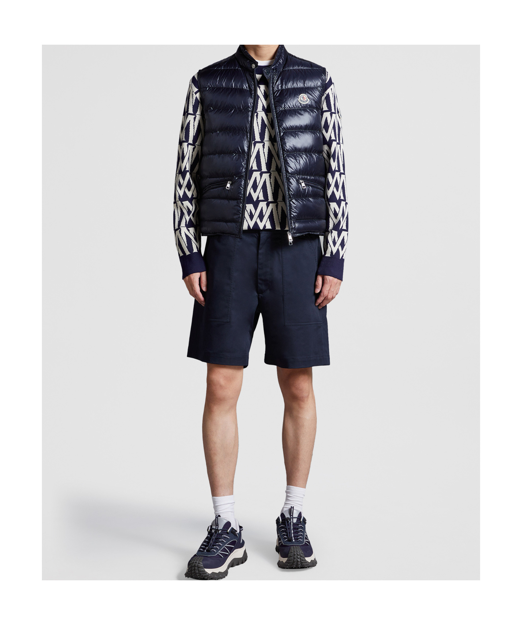 Moncler Doudoune Sans Manches Gui Repliable In Blue