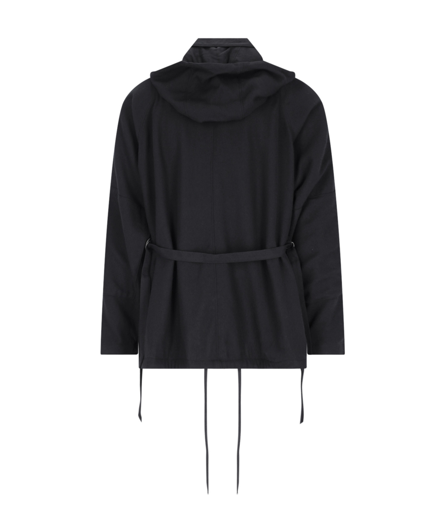 Auralee Long Sleeved Hooded Casual Jacket In Black