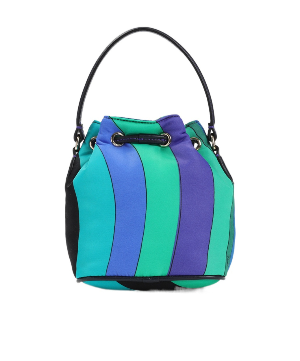 EMILIO PUCCI YUMMY STRIPED BUCKET BAG
