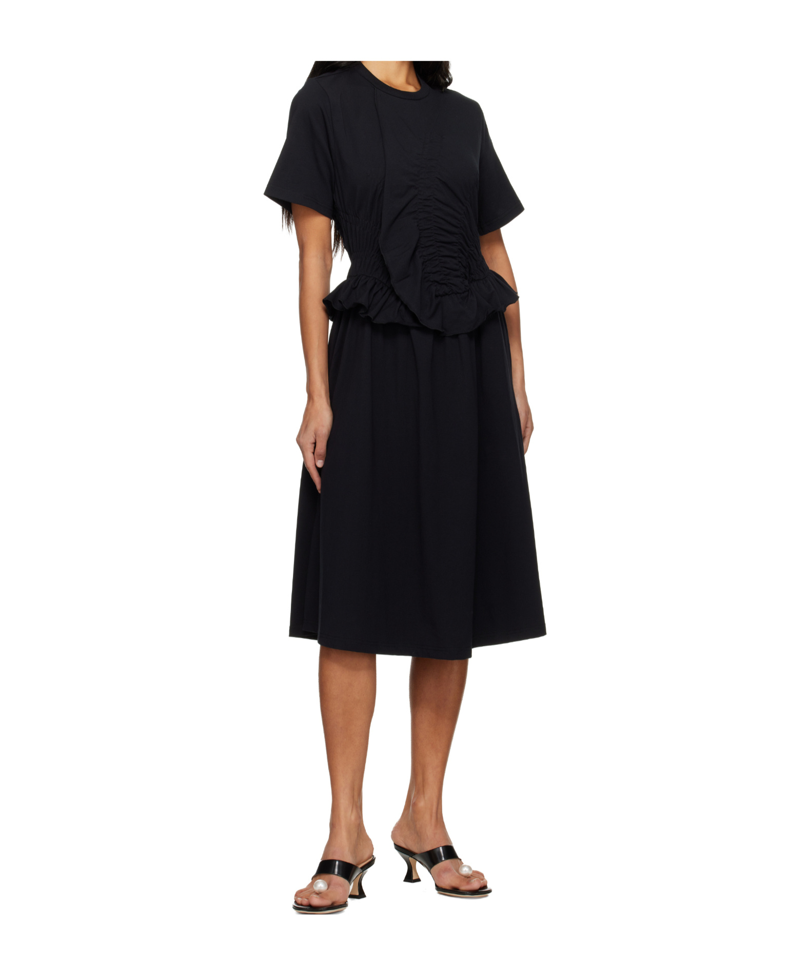 Cecilie Bahnsen Bonnie Midi Dress In Black
