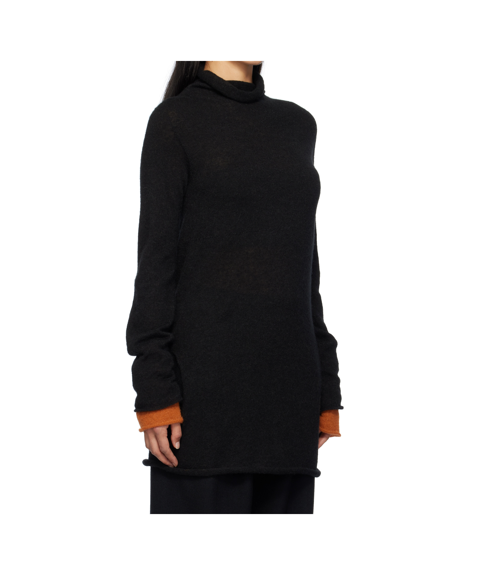 Issey Miyake Long Sleeve Sweater In Black