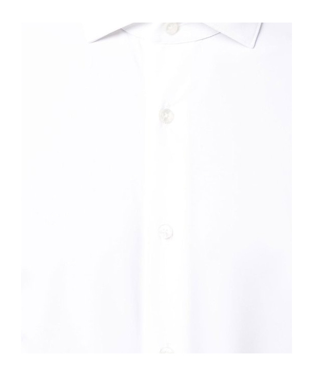 Xacus Spread-collar Cotton Shirt In White