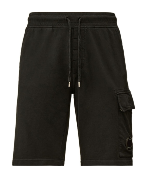 C.p. Company Relaxed Fit Cargo Shorts With Drawstring Waistband In Black