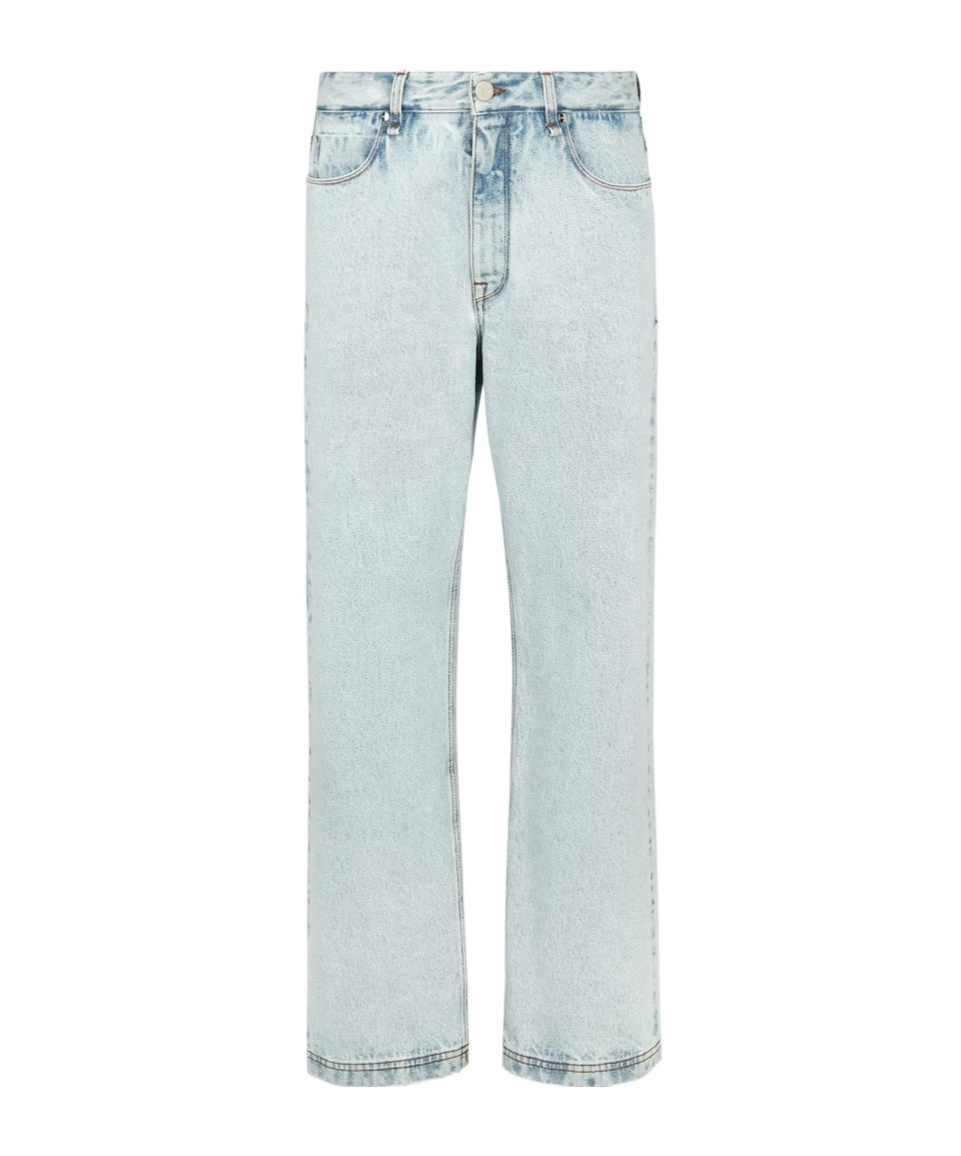 FENDI FENDI LOGO PATCH STRAIGHT-LEG JEANS