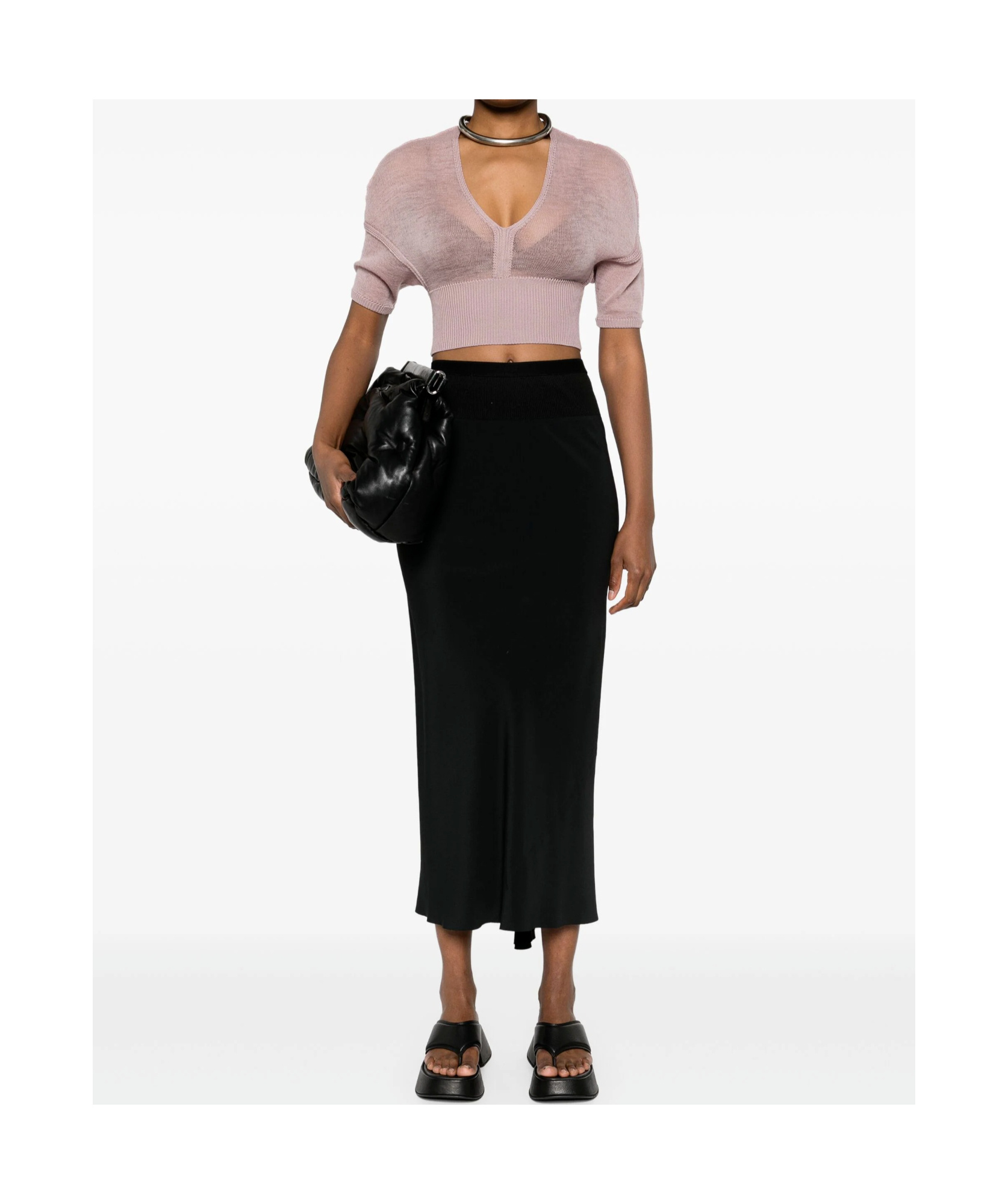 Rick Owens Fine-knit Virgin Wool Top In Pink