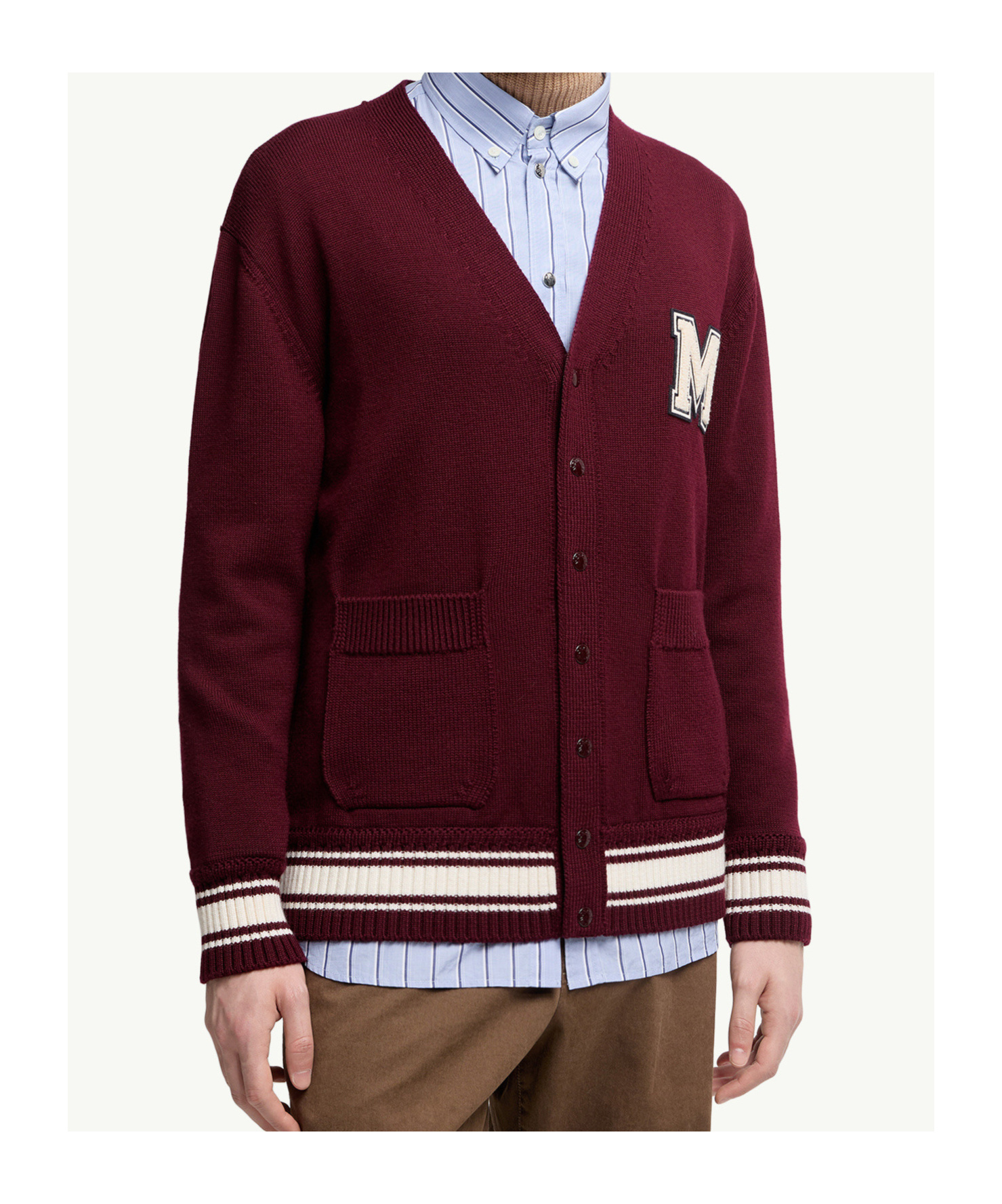 Moncler Virgin Wool Monogram Cardigan