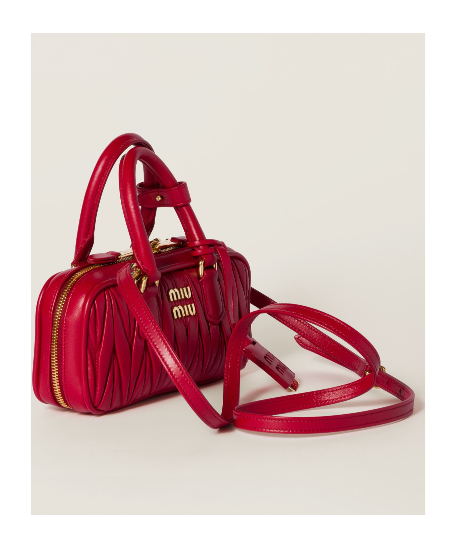 Miu Miu Zippered Mini Bag In Red