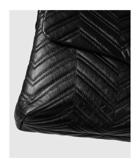 Gucci Gg Marmont Large Shoulder Bag In Black