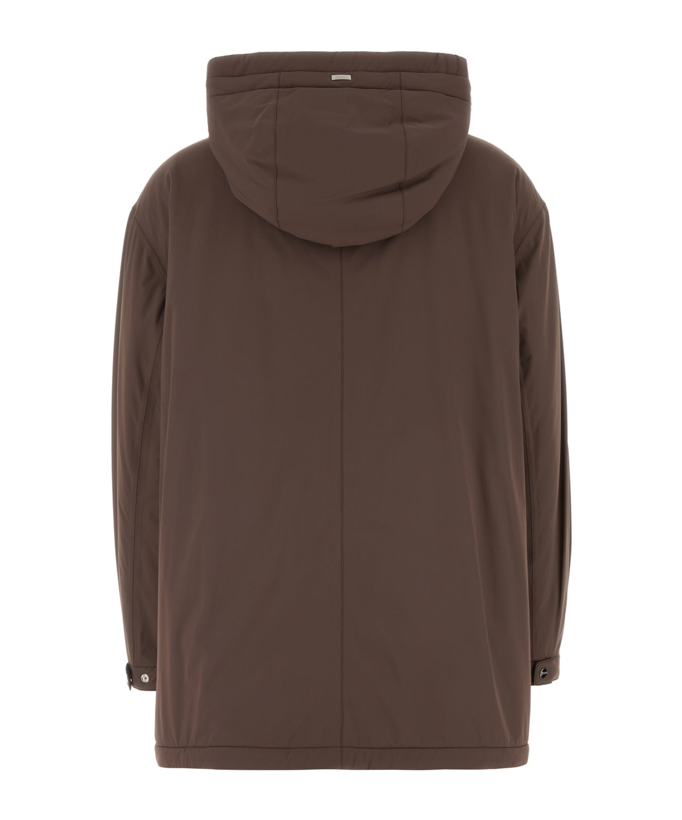 Herno Jacket Stretch Nylon Belted Waist In Brown