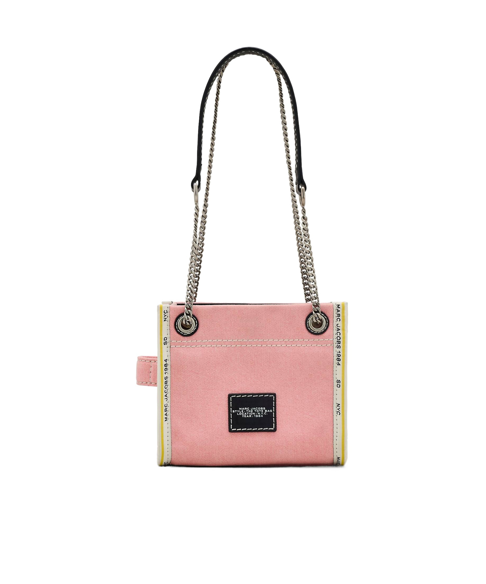 Marc Jacobs The Denim Chain Crossbody Tote Crossbody Bags Pink In Pink