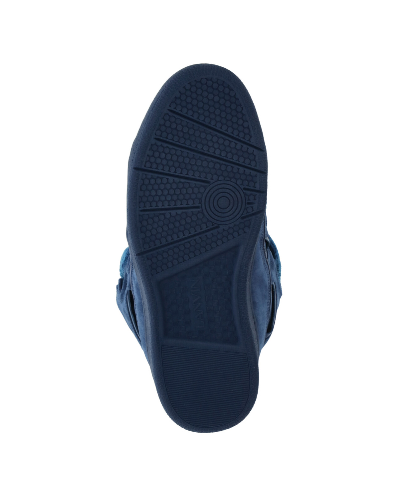 Lanvin Unisex High-top Sneakers Herringbone Pattern In Blue
