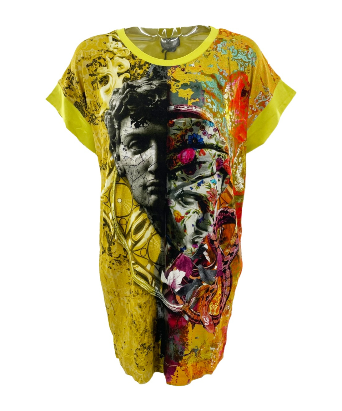 JUST CAVALLI PORTRAIT PRINTED T-SHIRT