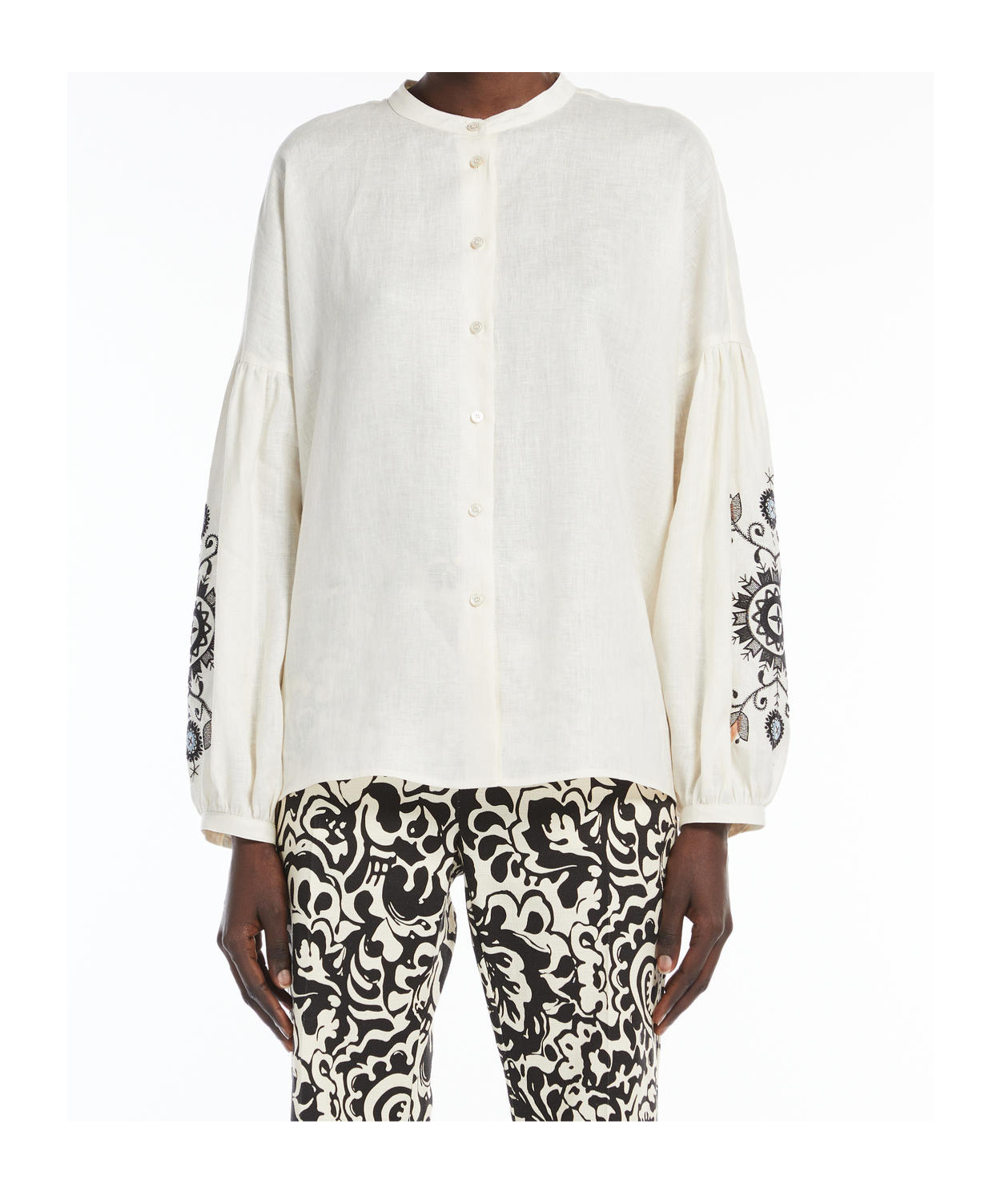 Weekend Max Mara Women's Ilex Shirt Beige | Size 38 | 2515111122600022 In White