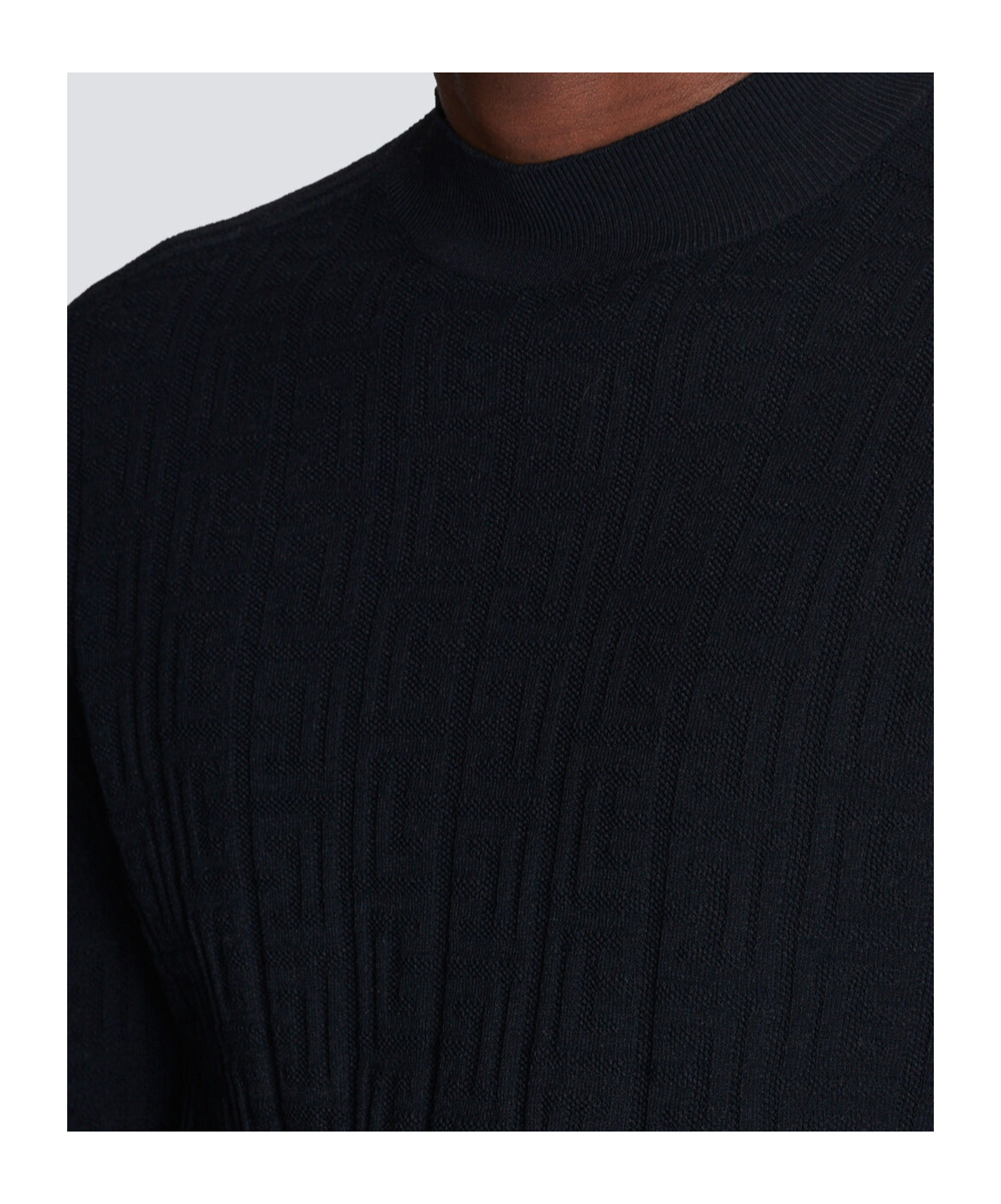 Balmain Classic Crew Neck Sweater In Black