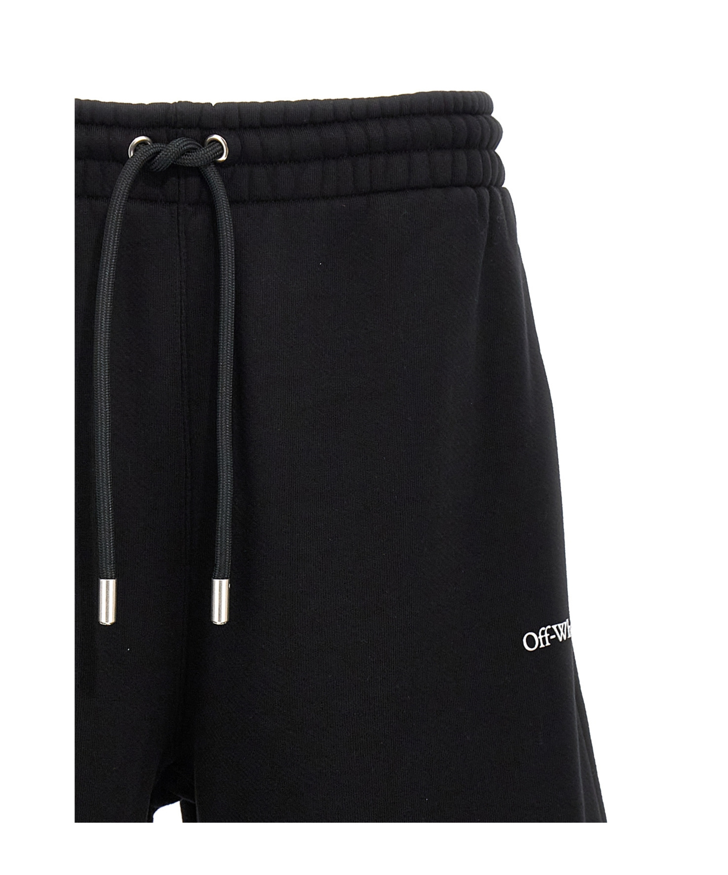 Off-white Off White "sporty Bermuda Shorts With Embroidered Arrow In Black