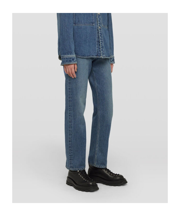 Jil Sander Logo-appliqué Straight-leg Jeans