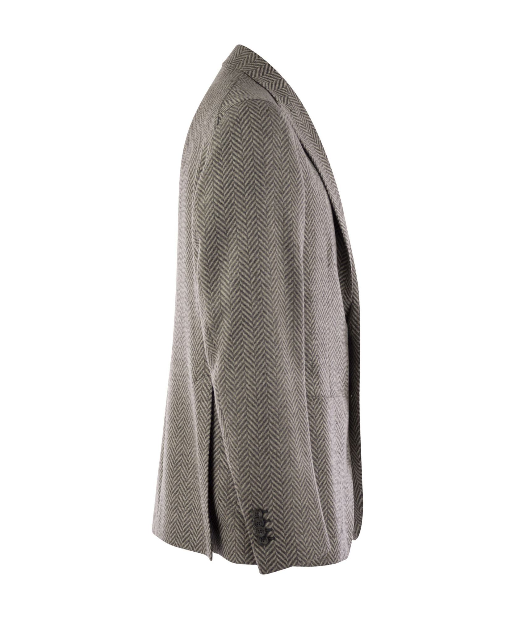 Shop Tagliatore Single-breasted Herringbone Pattern Jacket In Gray