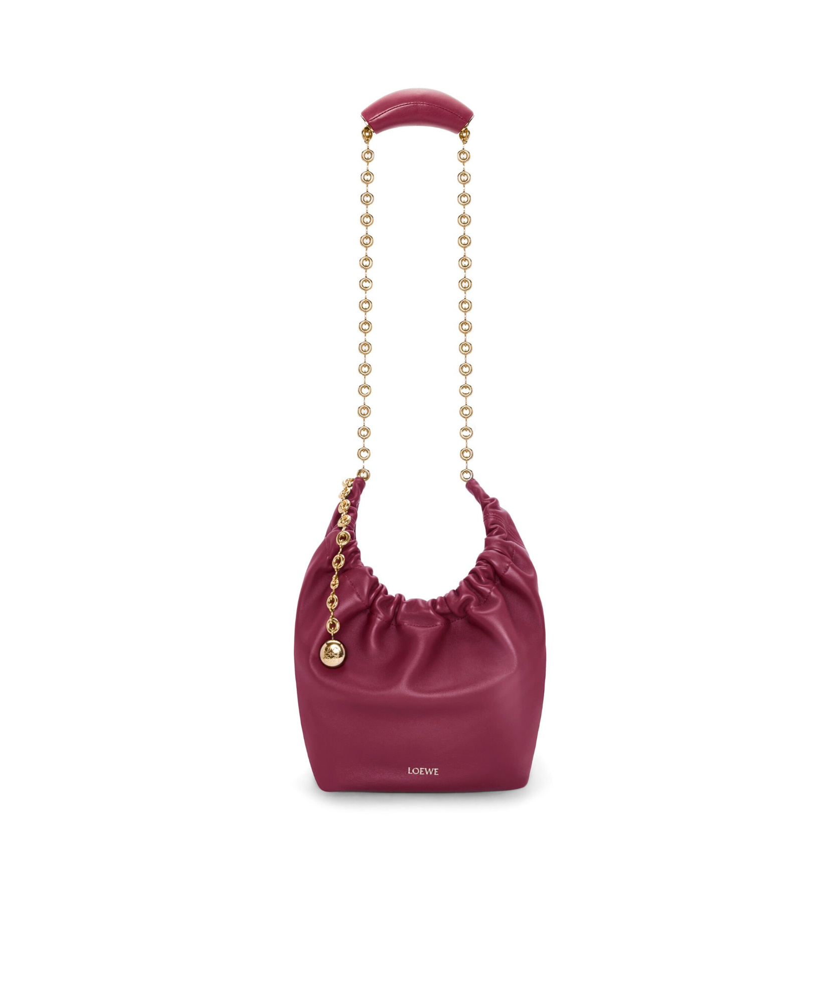 Loewe Small Leather Squeeze Top-handle Bag In Red