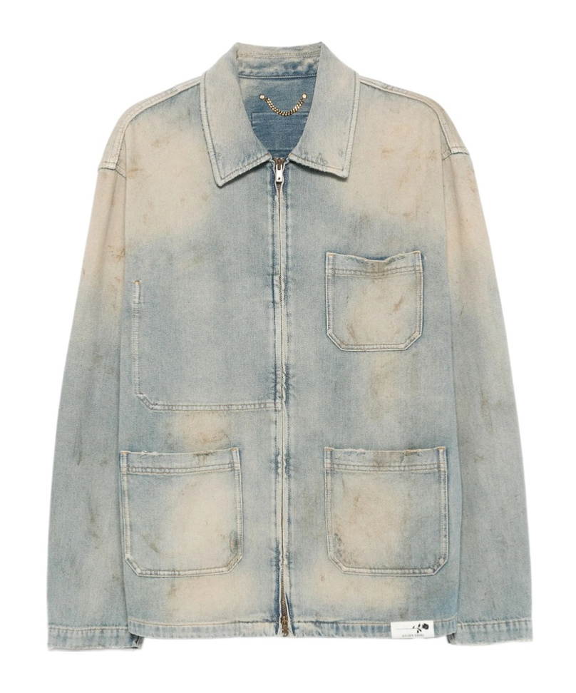 Golden Goose 'mackenzie' Denim Jacket Featuring Faded Effect In Blue