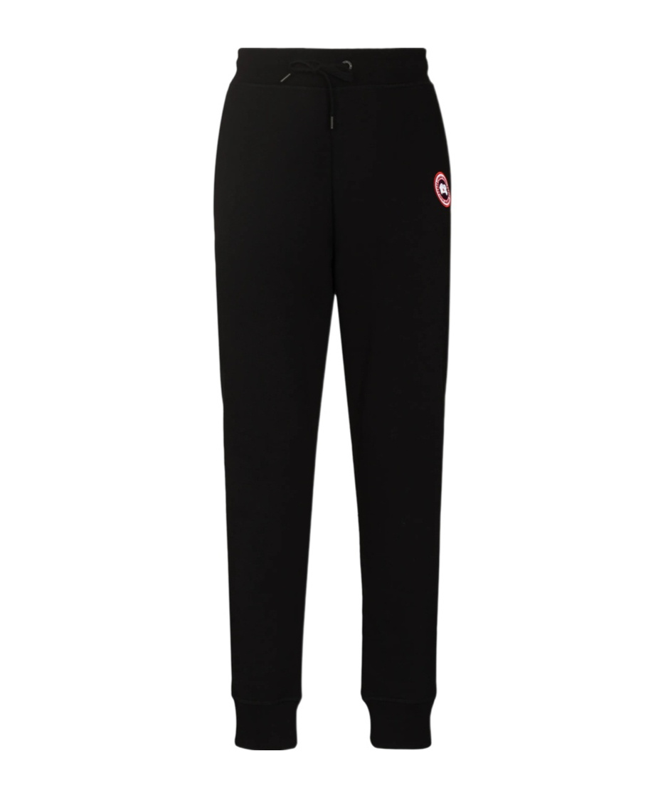 Canada Goose Men Black Cotton Logo Patch To The Front Elasticated Ankles Elasticated Drawstring Wais