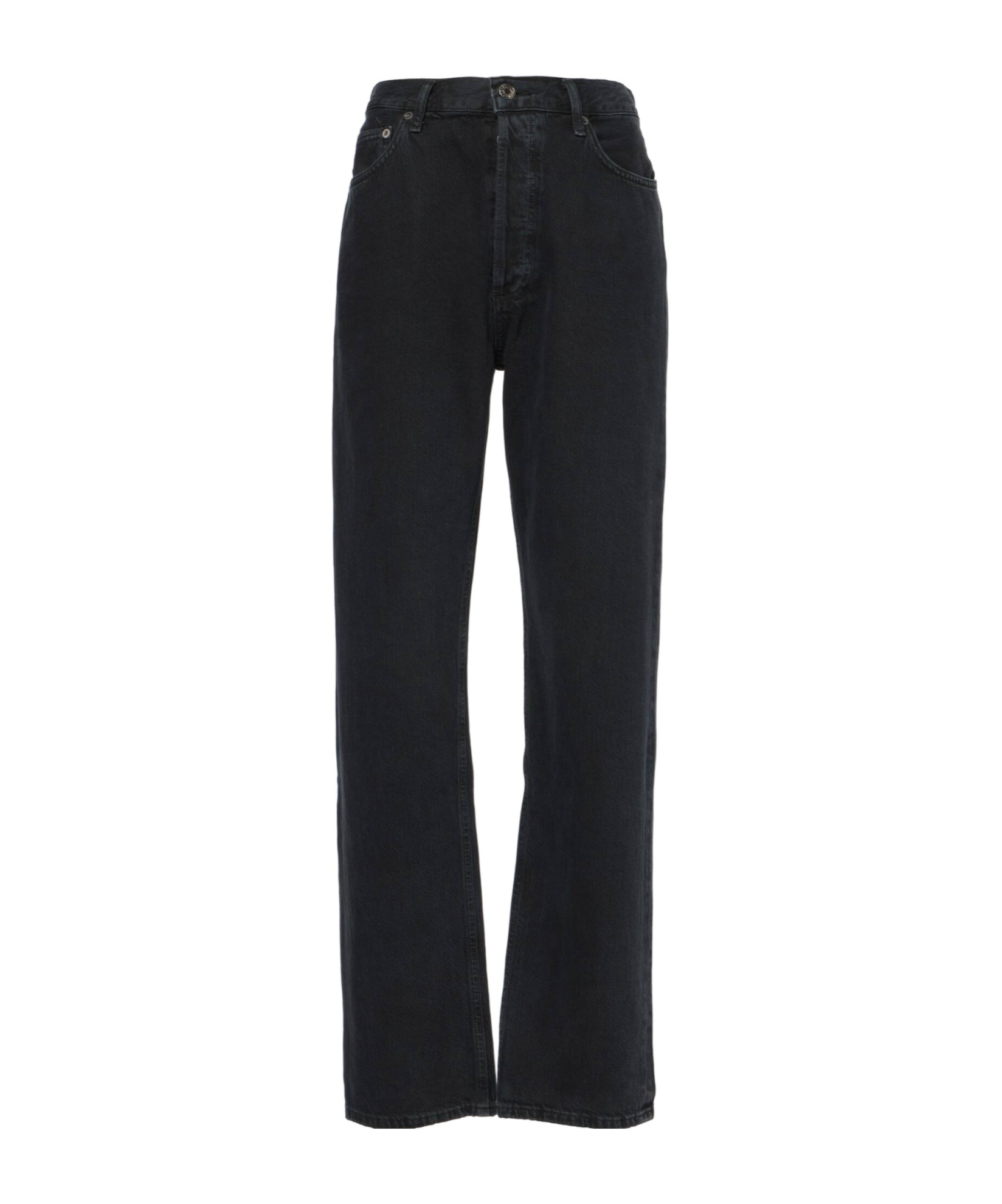 Agolde High-waisted Straight-leg Jeans In Black