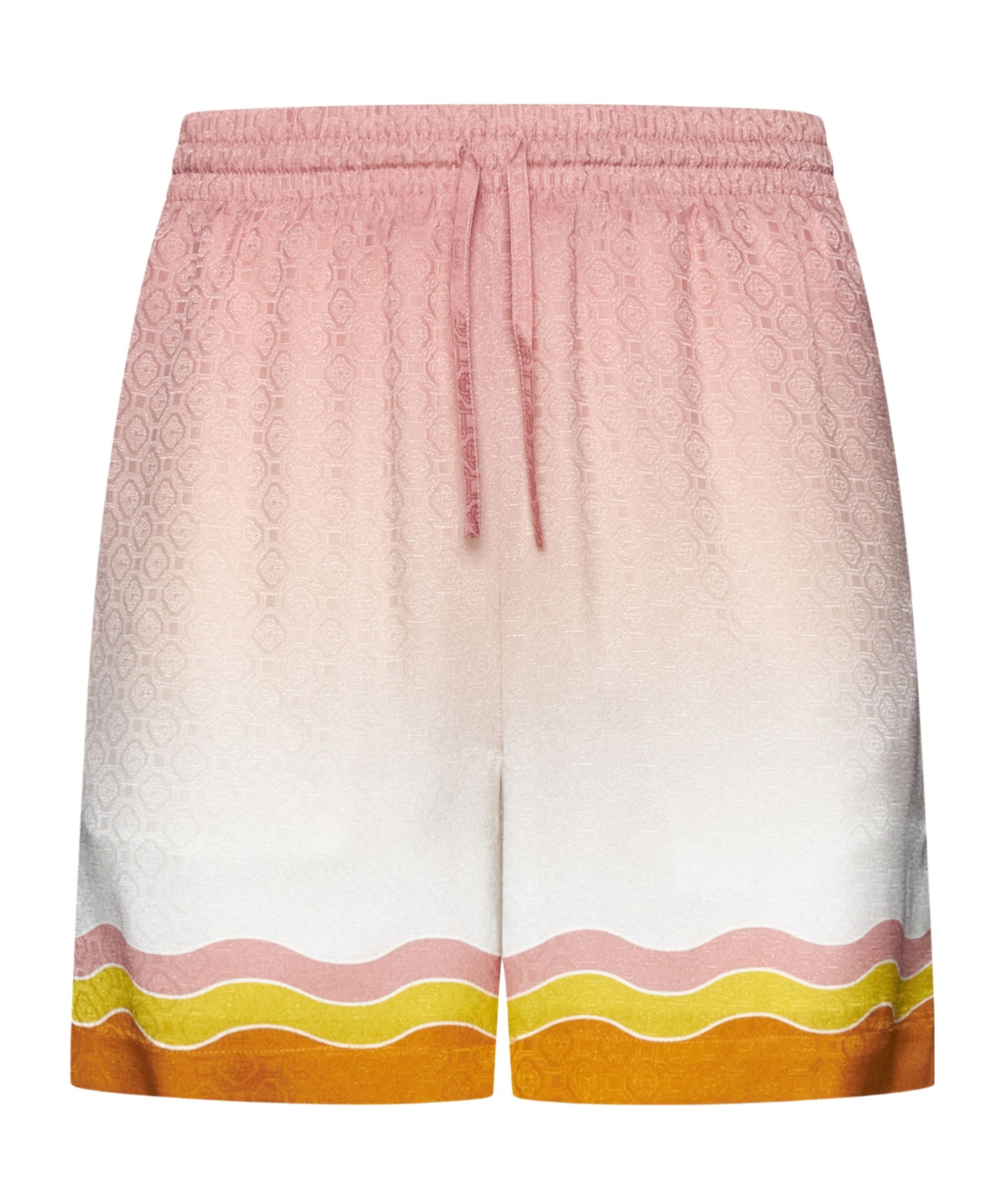Casablanca Gradient-effect Drawstring Silk Shorts In Multi