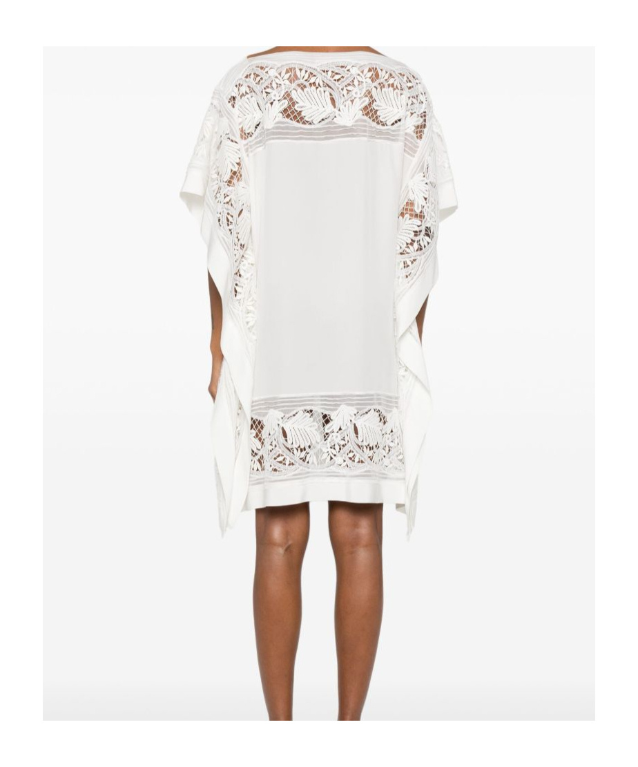 Ermanno Scervino Embroidered Silk Short Dress