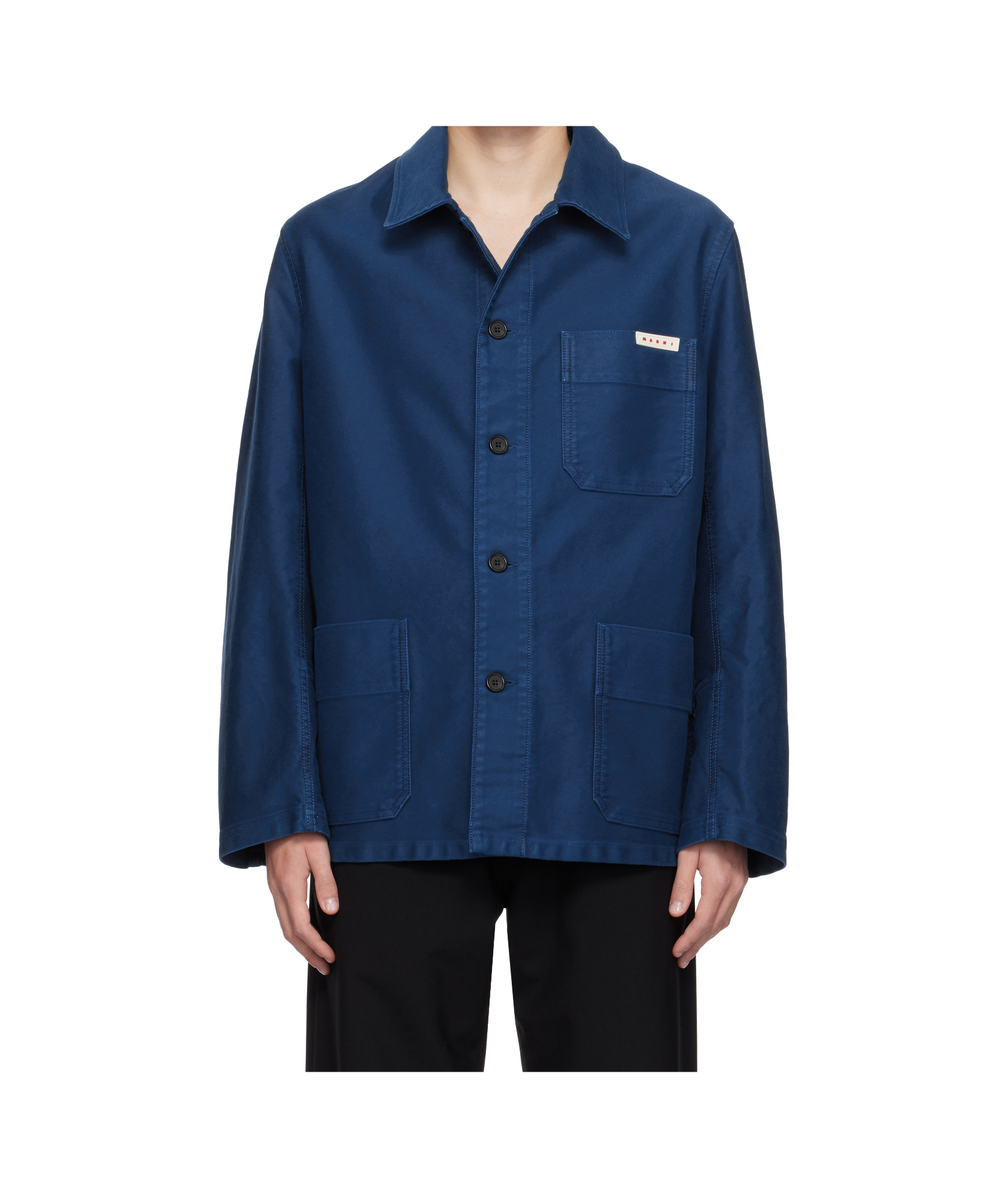 Marni Blue Workwear Jacket In Blue