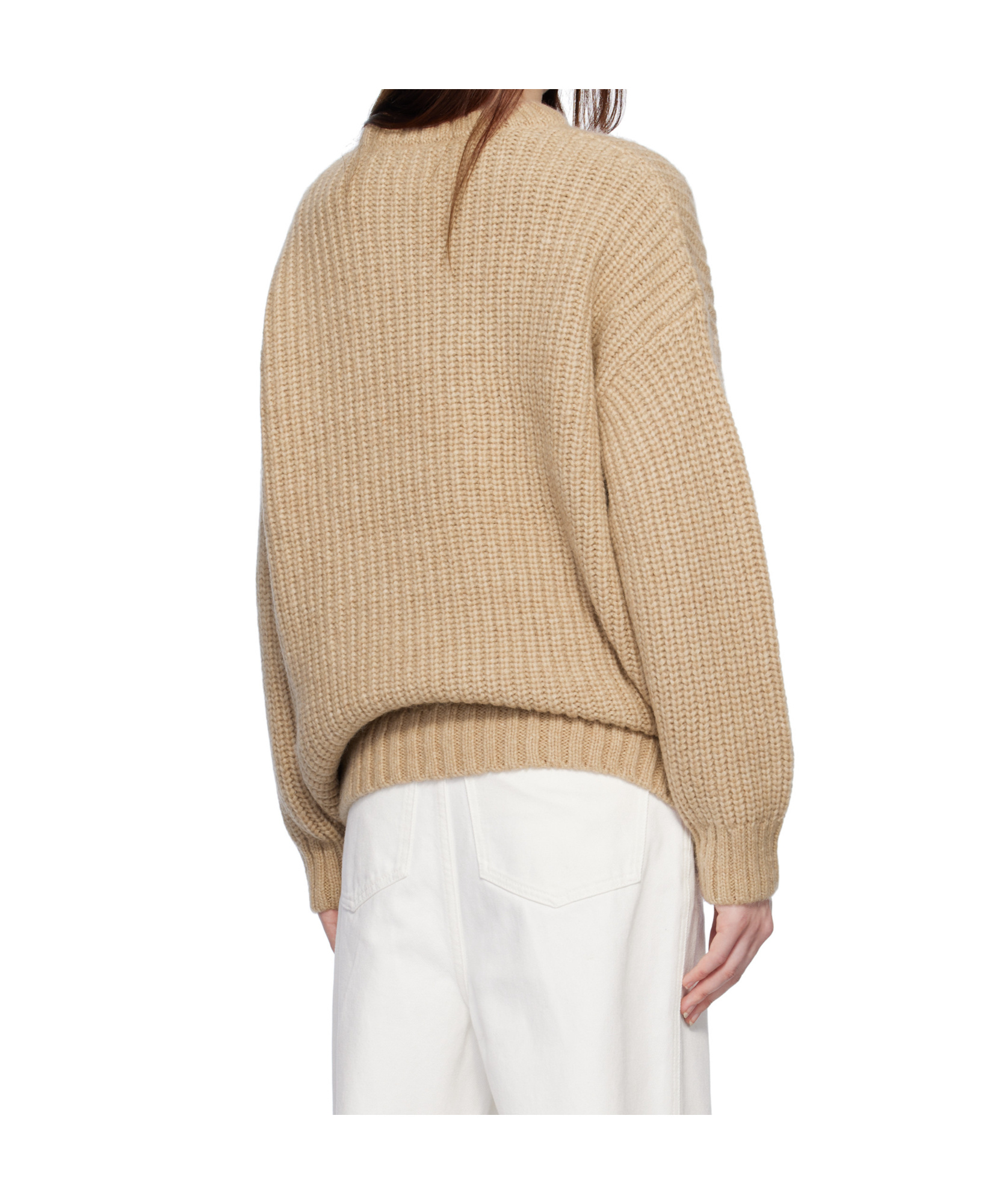 ANINE BING CREW-NECK RIBBED JUMPER