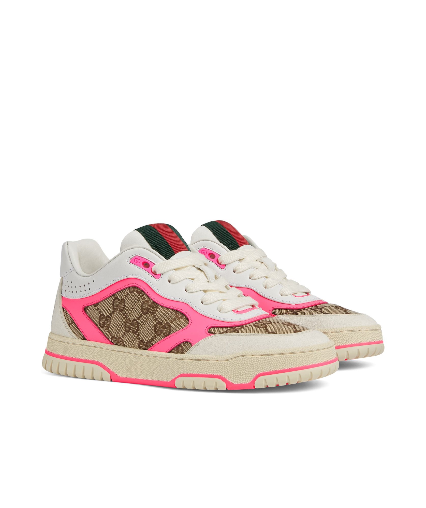 Gucci Re-web Panelled Sneakers In Multicolor