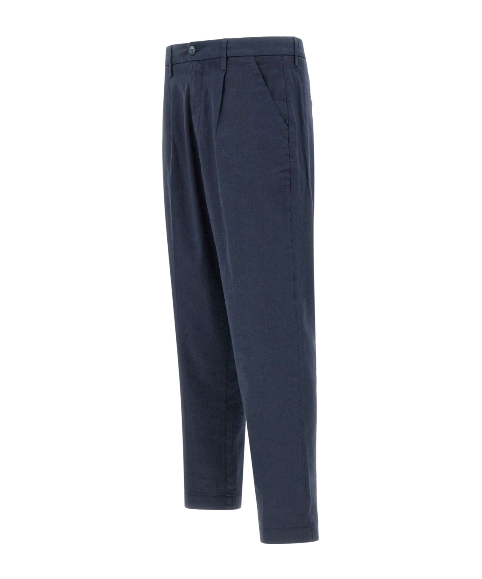 Re-hash Dark Blue Straight Casual Pants In Black